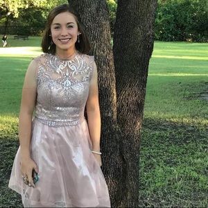 STUNNING champagne pink formal dress